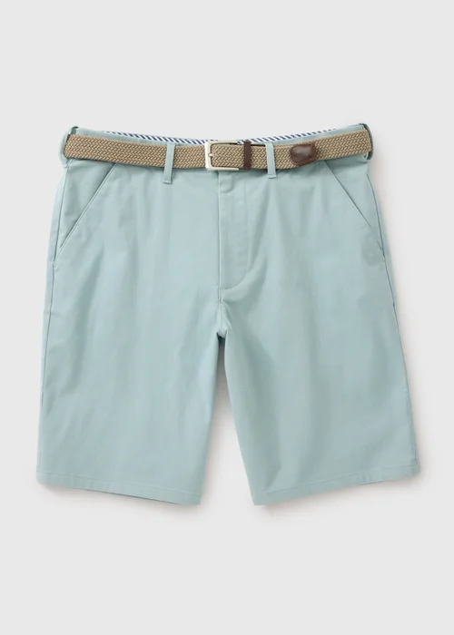 Lincoln Sage Green Belted Chino Shorts - 42 Image 4
