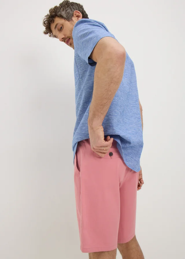 Lincoln Pink Regular Fit Chino Shorts