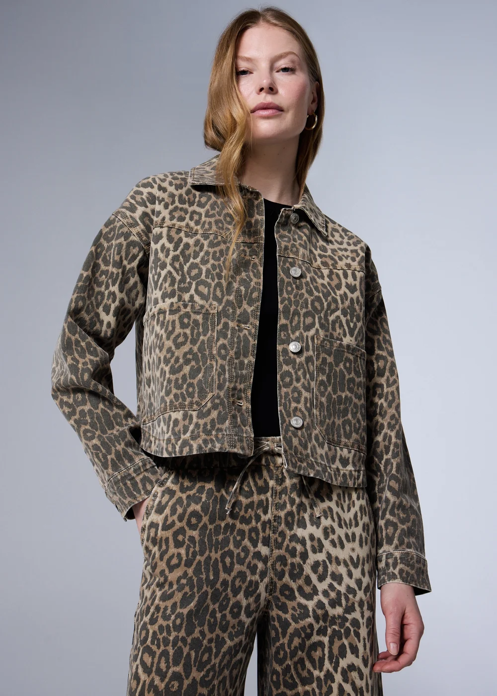 Brown Leopard Print Shacket - S Image 1
