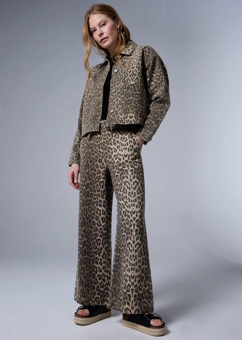 Brown Leopard Print Shacket - S Image 3