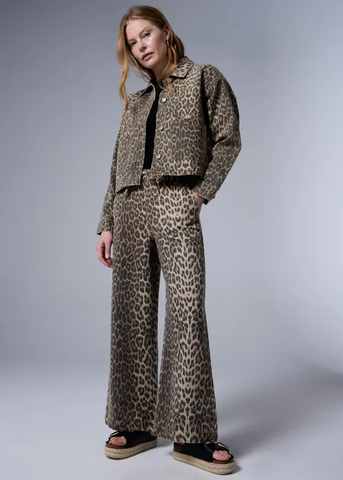 Brown Leopard Print Shacket - S Image 3