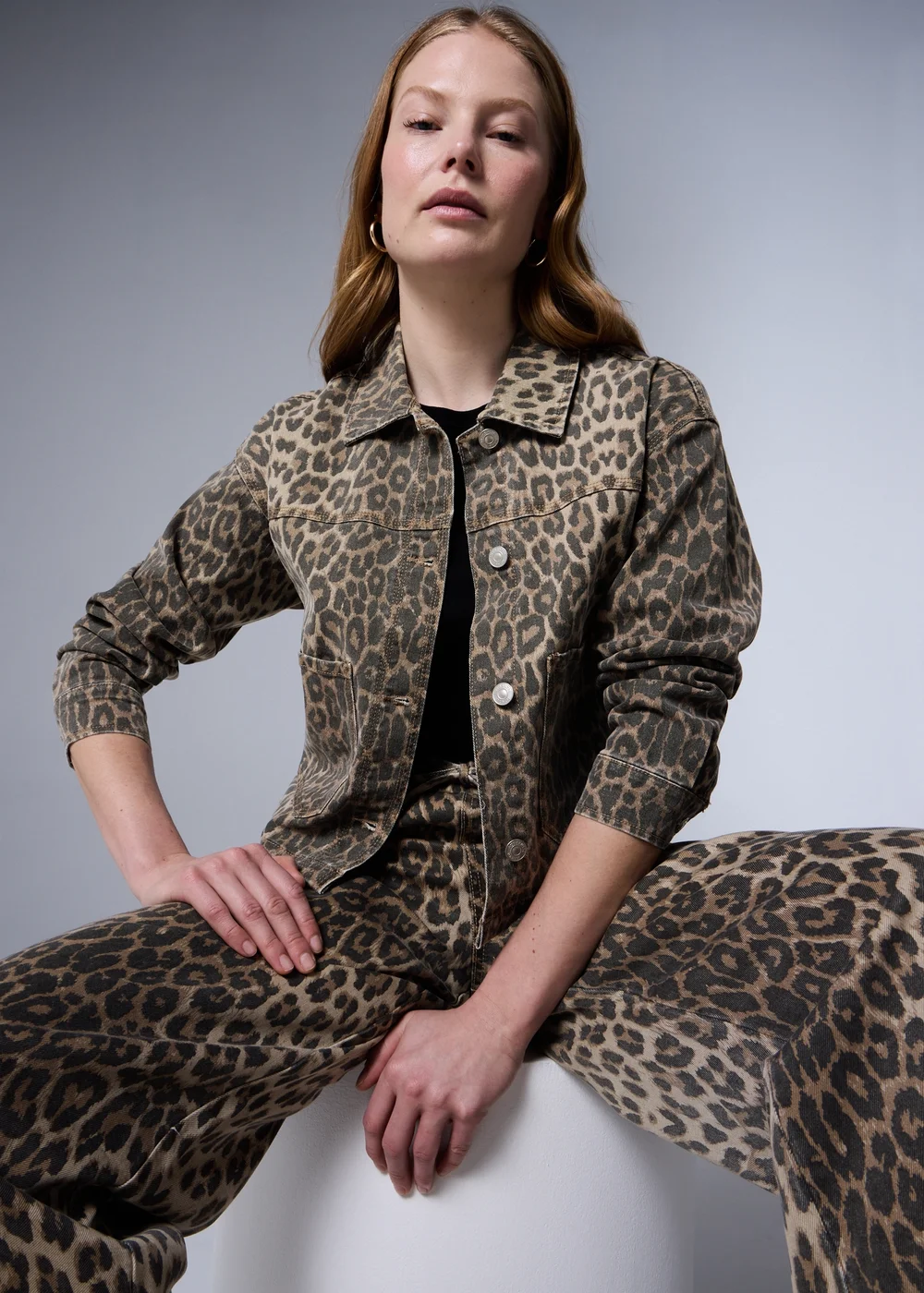 Brown Leopard Print Shacket - S Image 2
