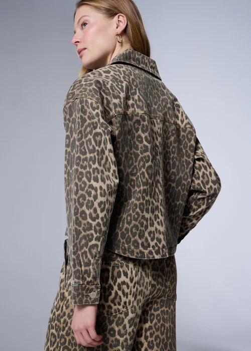 Brown Leopard Print Shacket - S Image 4