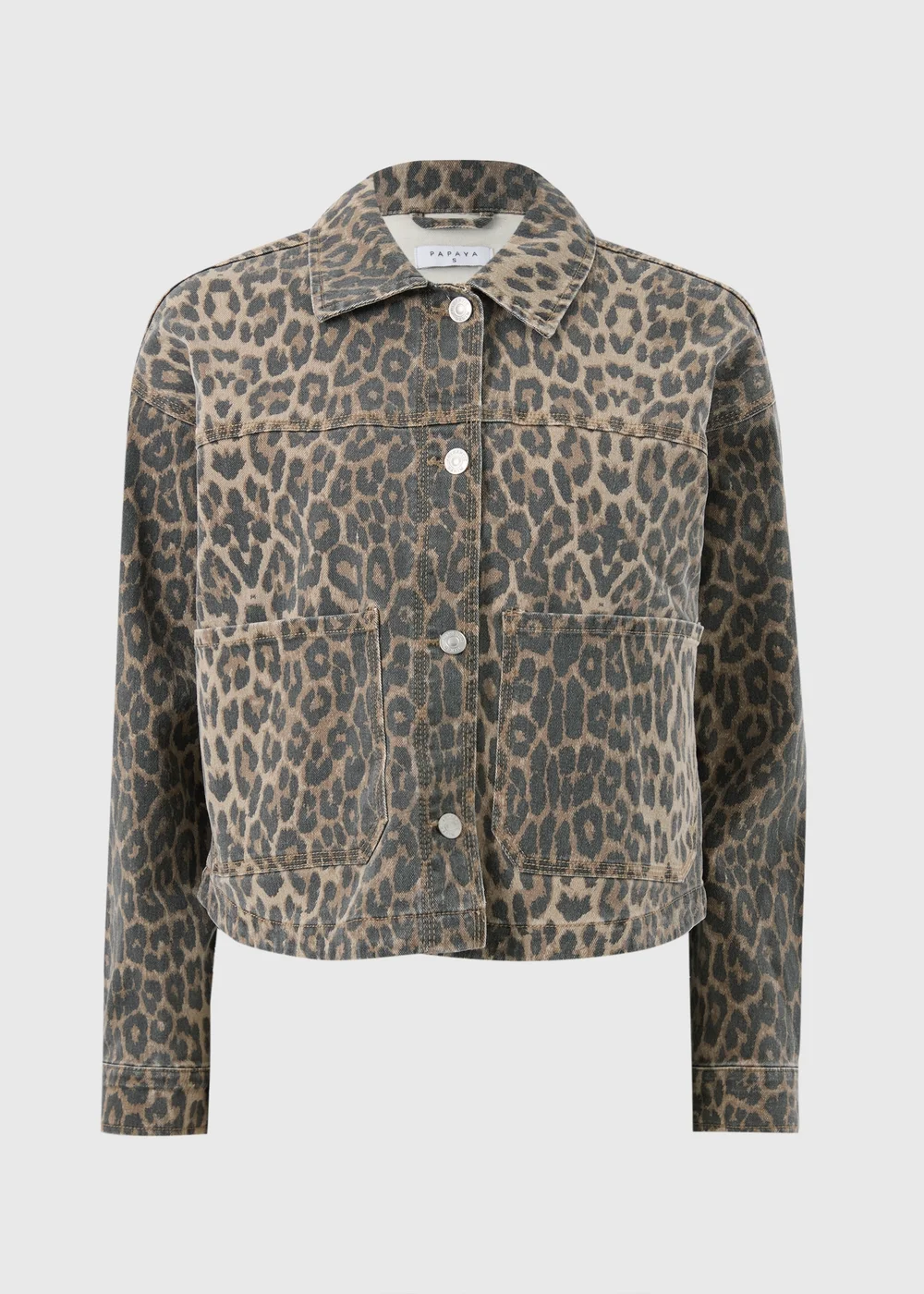 Brown Leopard Print Shacket - S Image 5
