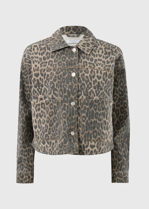Brown Leopard Print Shacket - S Image 5