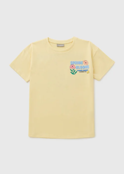 Girls Yellow Spring Blooms T-Shirt (7-15yrs) - 7 Yrs Image 1