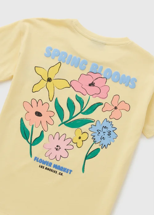 Girls Yellow Spring Blooms T-Shirt (7-15yrs) - 7 Yrs Image 2