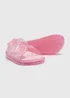 Girls Pink Flower Jelly Buckle Sandals (Younger 8-Older 2) - Size 12 Infants Image 2