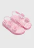 Girls Pink Flower Jelly Buckle Sandals (Younger 8-Older 2) - Size 12 Infants Image 1