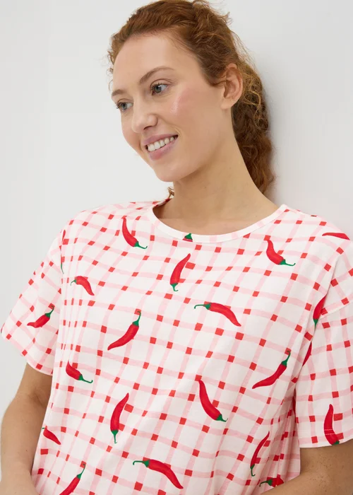 Red Chilli T-Shirt Nightie - Extra small Image 2