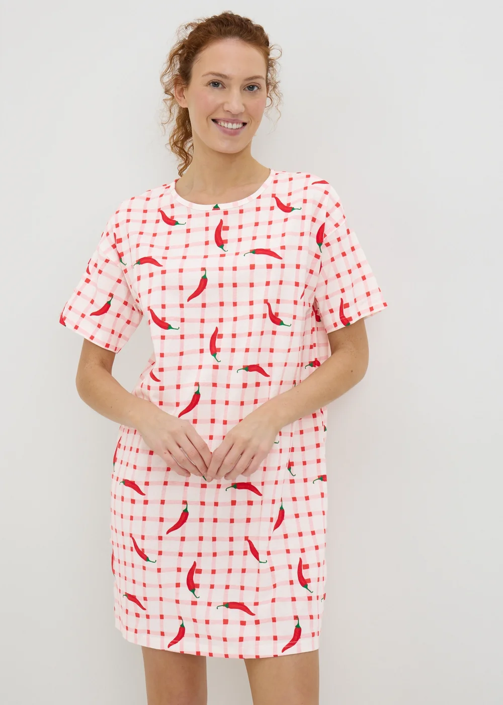Red Chilli T-Shirt Nightie - Extra small Image 1