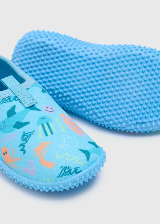 Kids Blue Sealife Swim Shoes (Younger 4-12)