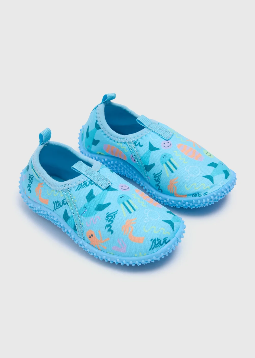 Kids Blue Sealife Swim Shoes (Younger 4-12) - 12 Yrs Image 1