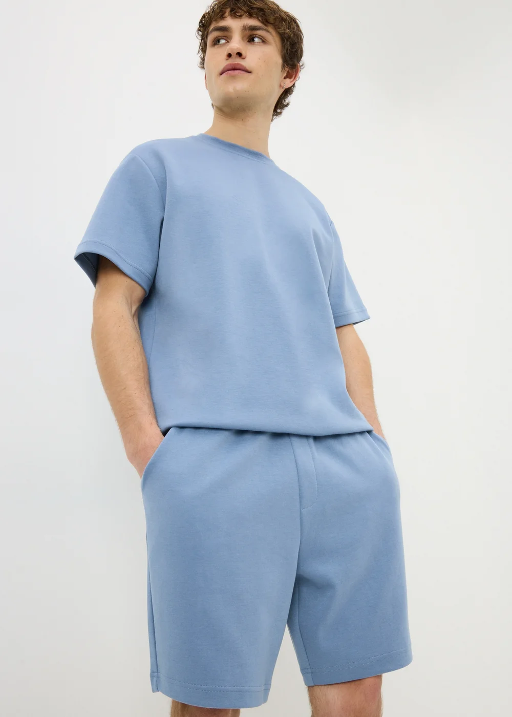 Blue Elevated Co Ord Jogger Shorts - XS Image 1