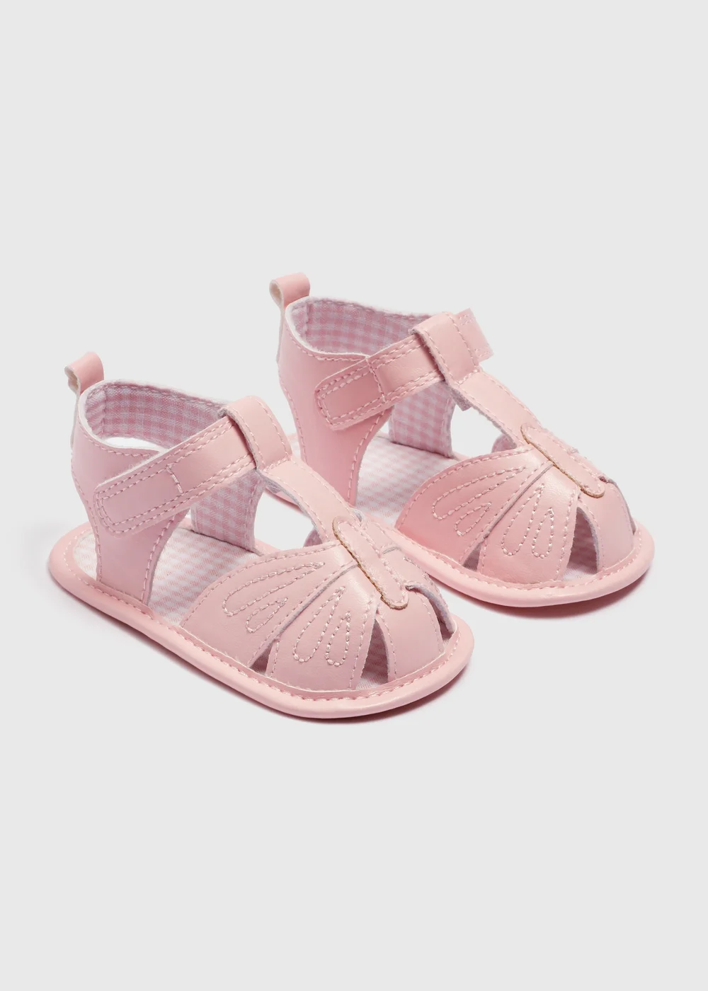 Baby Pink Butterfly Sandals (Newborn-18mths) - Age 0 - 3 Months Image 1