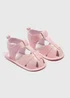 Baby Pink Butterfly Sandals (Newborn-18mths) - Age 0 - 3 Months Image 1