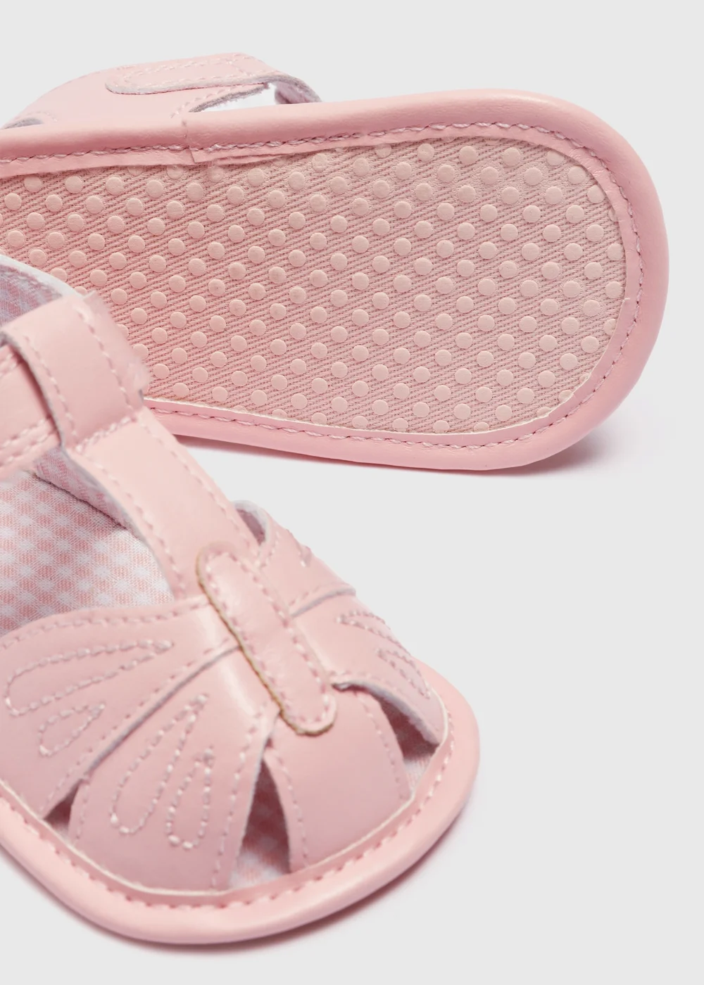 Baby Pink Butterfly Sandals (Newborn-18mths) - Age 0 - 3 Months Image 2