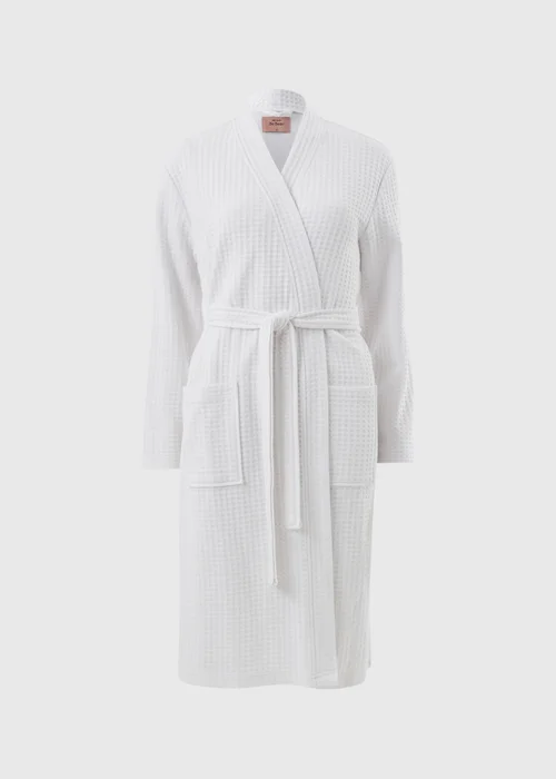White Waffle Dressing Gown - Extra small Image 3