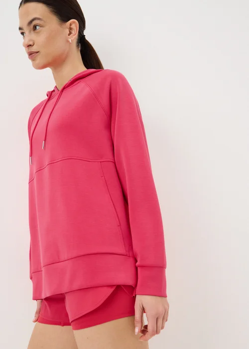 Souluxe Coral Sand Wash Longline Hoodie - L Image 2