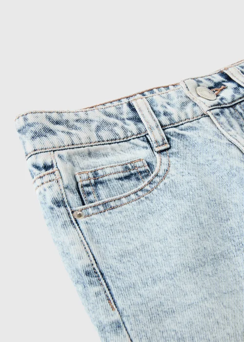 Girls Light Wash Wide Leg Jeans (7-15yrs) - Age 7 Years Image 2