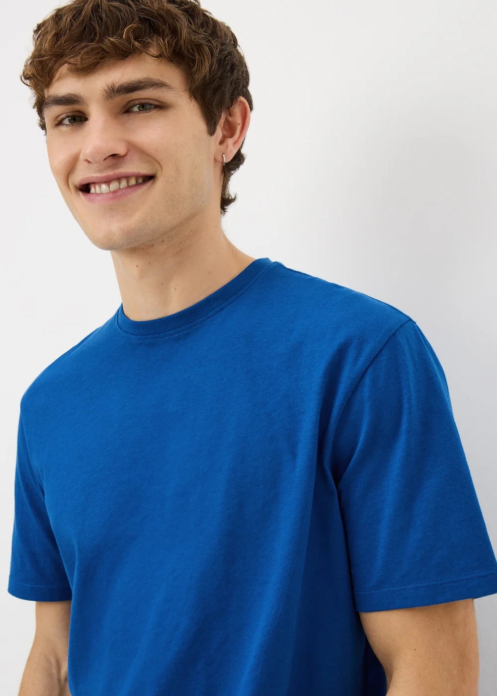 Blue Essential Crew Neck T-Shirt - XS Image 3