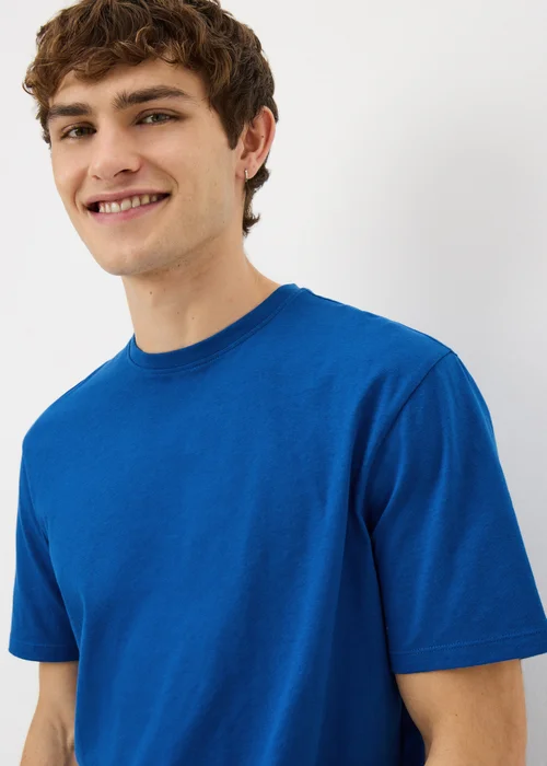 Blue Essential Crew Neck T-Shirt - XS Image 3