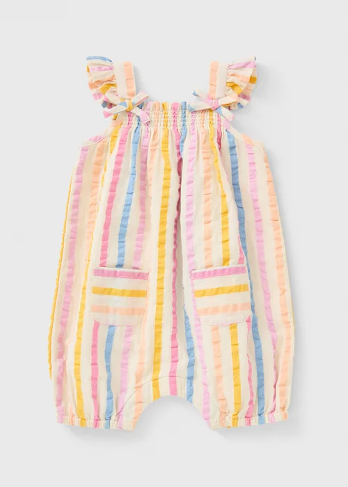 Baby Multicolour Stripe Textured Romper (Newborn-23mths) - 0-3 months Image 1