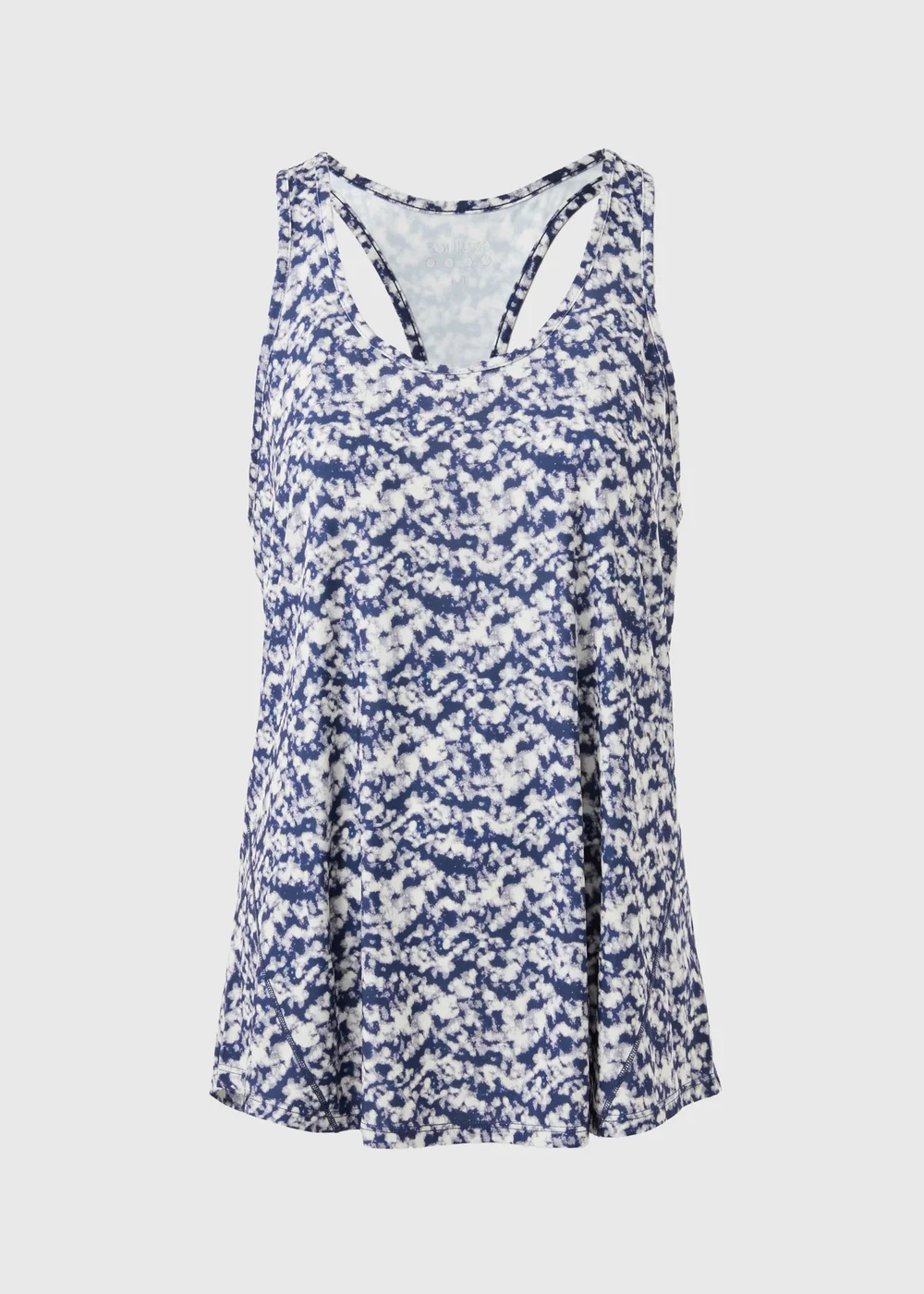 Souluxe Blue Mottle Print Sports Vest Top - S Image 4