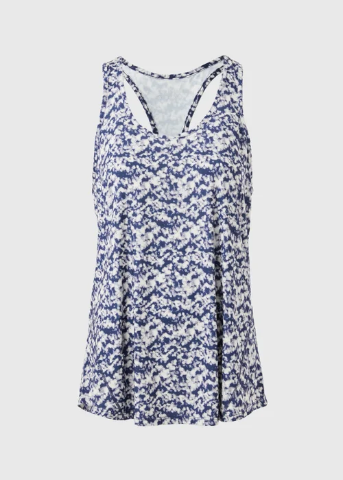 Souluxe Blue Mottle Print Sports Vest Top - S Image 4