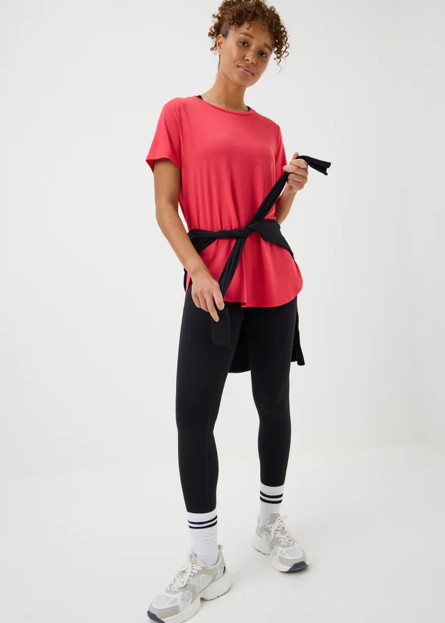 Souluxe Coral Longline Sports T-Shirt