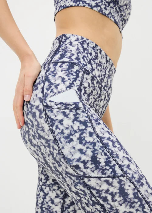 Souluxe Blue Mottle Print Gym Leggings - 22 Image 2