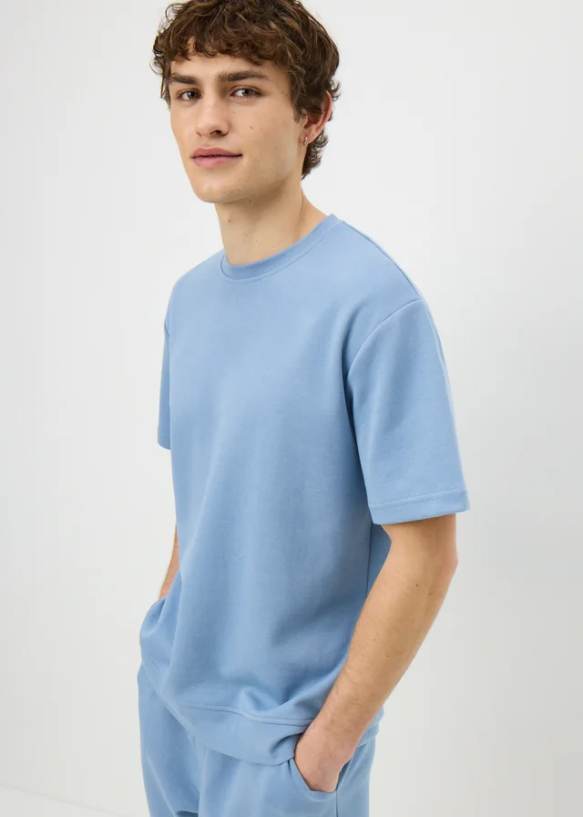 Blue Elevated Co Ord T-Shirt