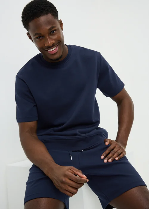 Navy Elevated Co Ord T-Shirt - S Image 1
