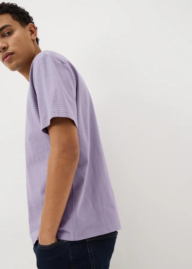 Purple Textured T-Shirt