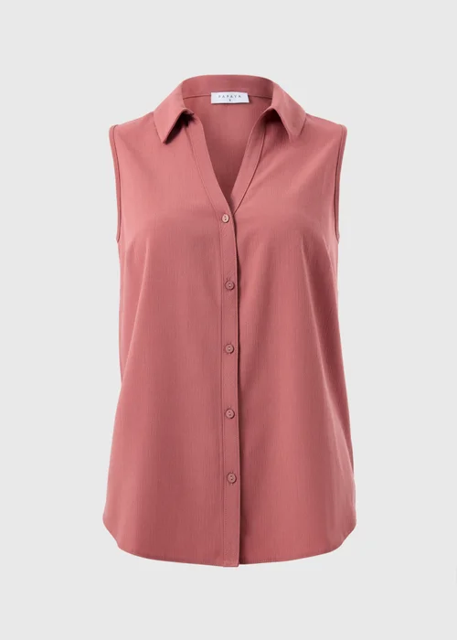 Pink Sleeveless Clipper Shirt - 28 Image 3