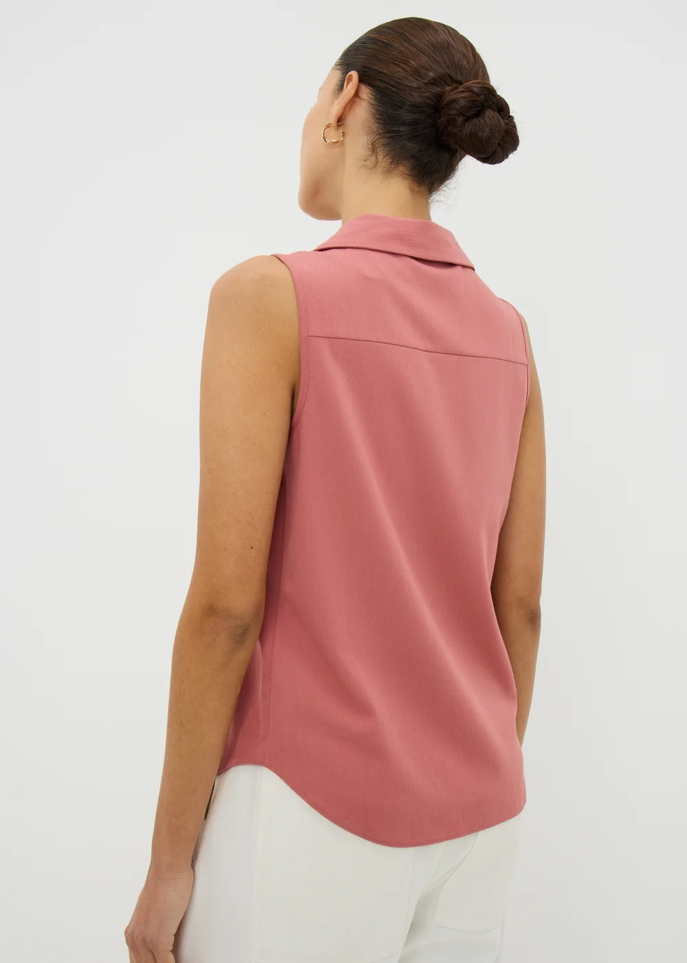 Pink Sleeveless Clipper Shirt - 28 Image 2