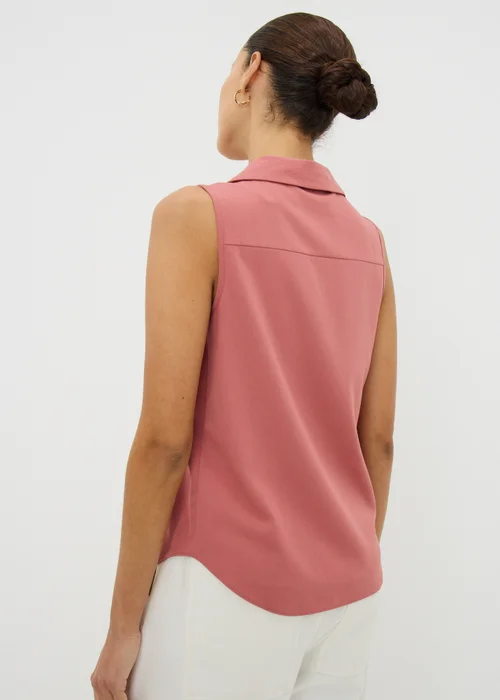 Pink Sleeveless Clipper Shirt - 28 Image 2