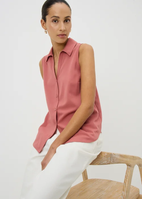 Pink Sleeveless Clipper Shirt - 28 Image 1