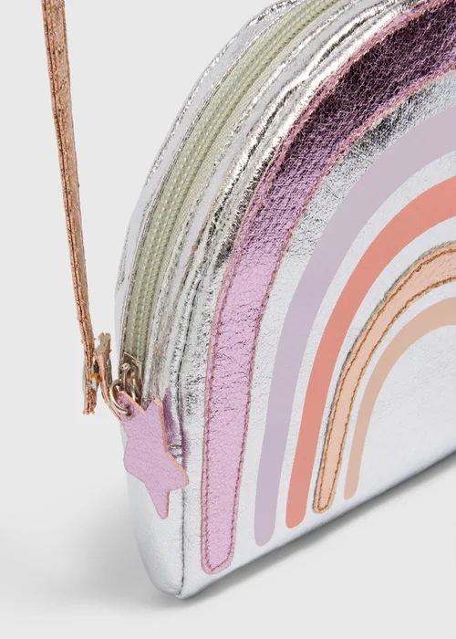 Girls Multicolour Rainbow Metallic Bag - One Size Image 2