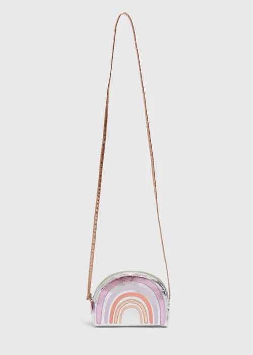 Girls Multicolour Rainbow Metallic Bag - One Size Image 1