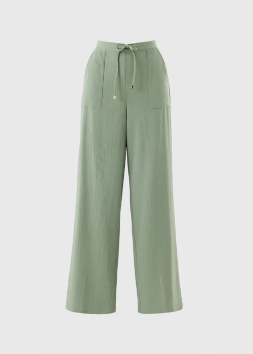 Sage Green Full Length Clipper Trousers - 10 Image 3