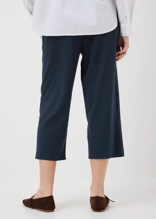Navy Cropped Clipper Trousers - 8 Image 2