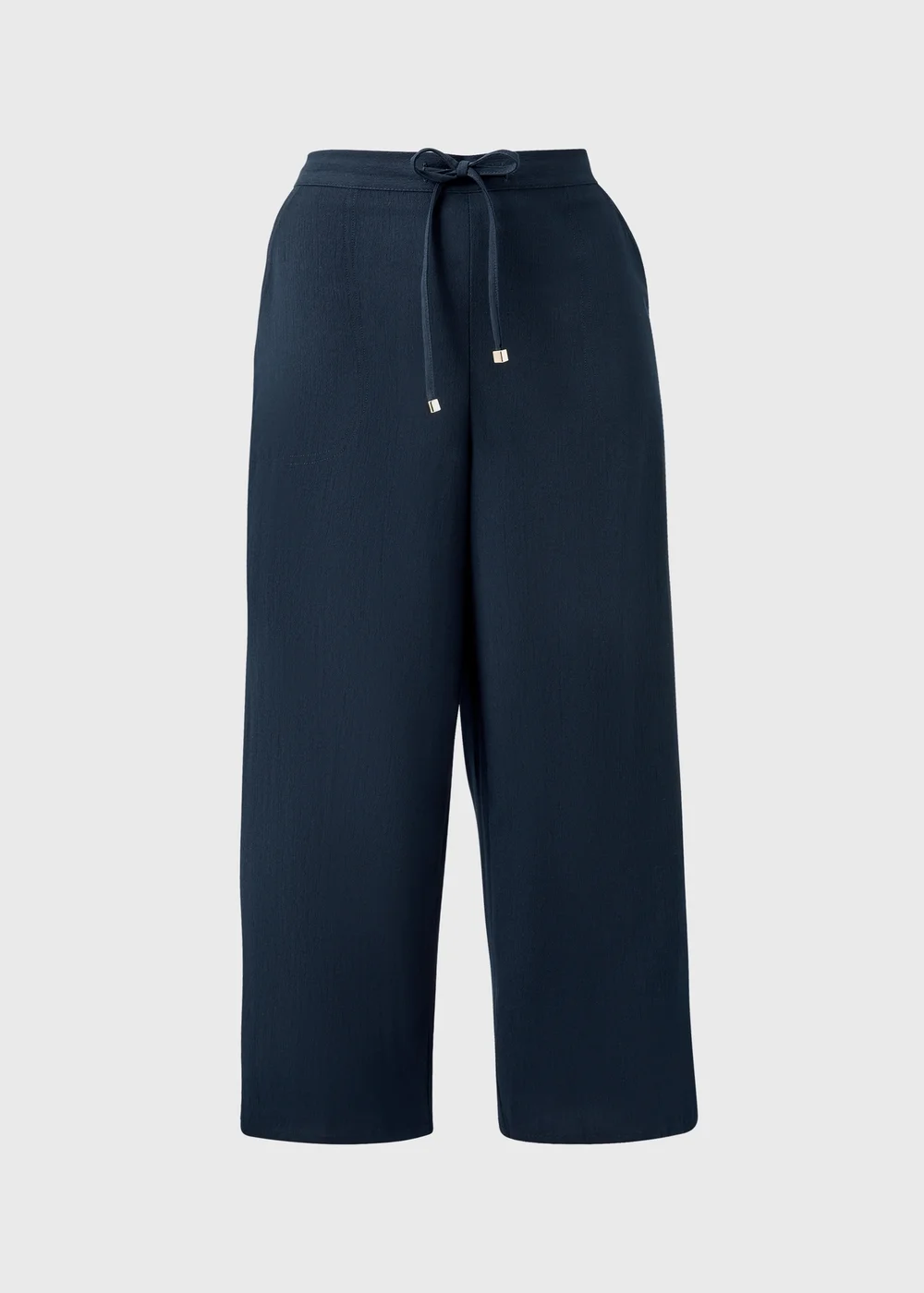 Navy Cropped Clipper Trousers - 8 Image 4