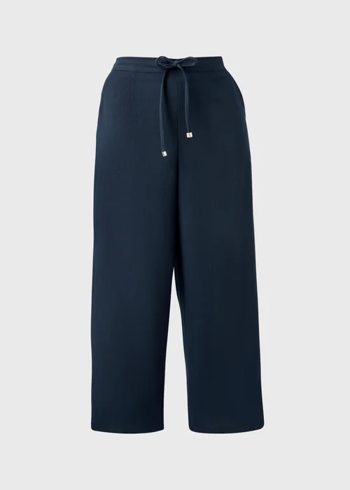 Navy Cropped Clipper Trousers - 8 Image 4