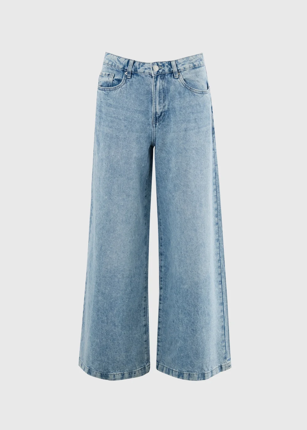 Light Wash Palazzo Wide Leg Jeans - 12/L31 Image 2