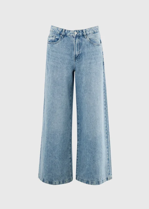 Light Wash Palazzo Wide Leg Jeans - 12/L31 Image 2