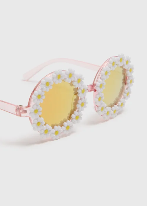 Girls Pink Floral Sunglasses Image 2