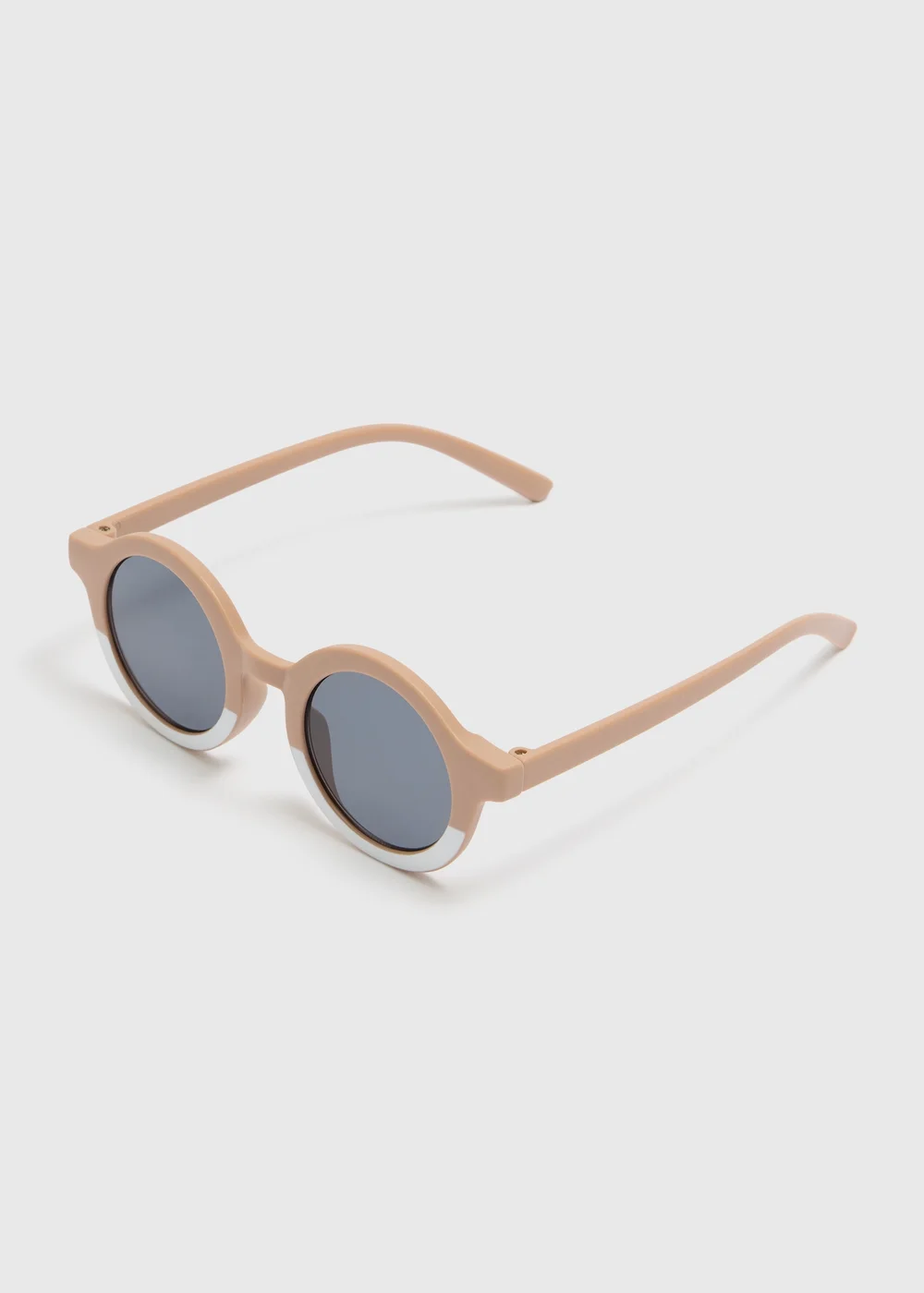 Boys Beige Oval Sunglasses Image 1