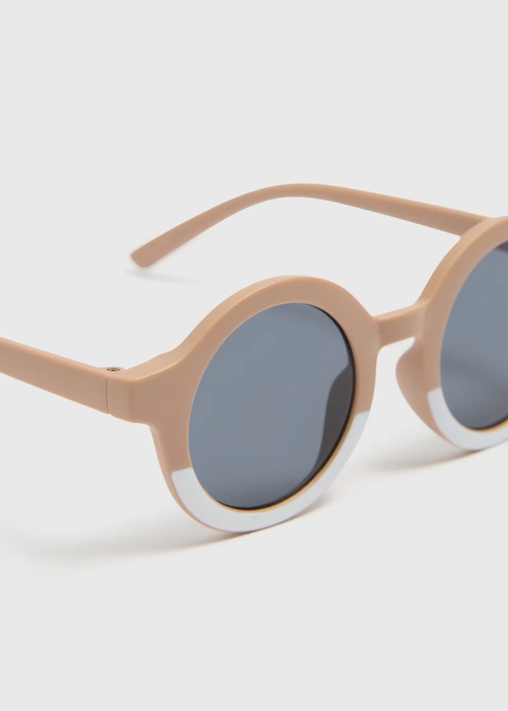 Boys Beige Oval Sunglasses Image 2