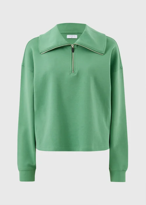Green Interlock Wide Collar Co Ord Sweatshirt - XS Image 4